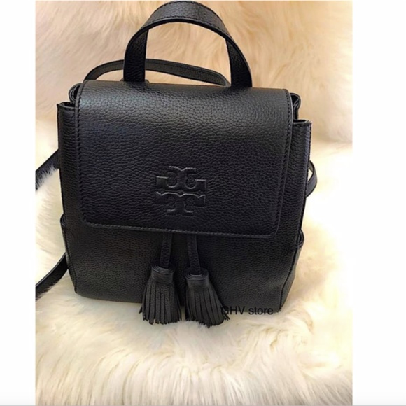 Tory Burch Thea Mini Backpack Black New Leather - Picture 9 of 11